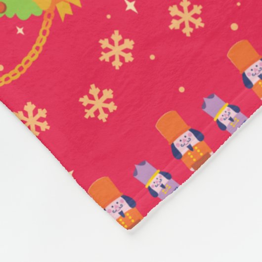 Sesamstraat Nutcracker Holiday Patroon Fleece Deken (Hoek)