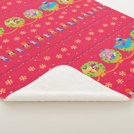 Sesamstraat Nutcracker Holiday Patroon Sherpa Deken (3/4)