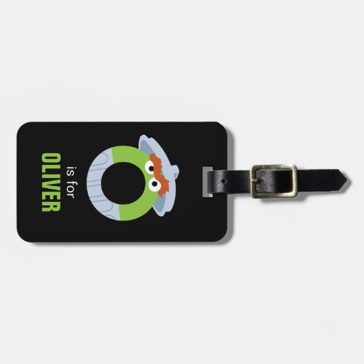 Sesamstraat | O is bestemd voor Oscar Bagagelabel (Voorkant horizontaal)