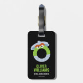 Sesamstraat | O is bestemd voor Oscar Bagagelabel (Achterkant verticaal)