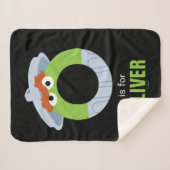 Sesamstraat | O is bestemd voor Oscar Sherpa Deken (Voorkant (horizontaal))