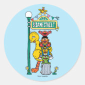 Sesamstraat | Onder Sesamstraat Ronde Sticker (Voorkant)
