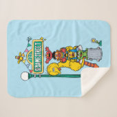 Sesamstraat | Onder Sesamstraat Sherpa Deken (Voorkant (horizontaal))