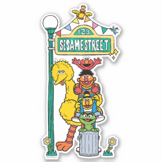 Sesamstraat | Onder Sesamstraat Sticker (Voorkant)