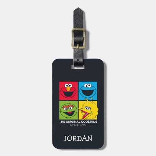 Sesamstraat | Oorspronkelijke Kinderen Bagagelabel (Voorkant verticaal)