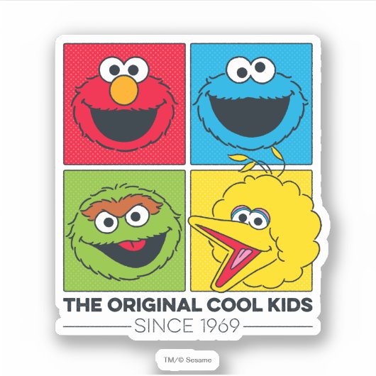 Sesamstraat | Oorspronkelijke Kinderen Sticker (Voorkant)
