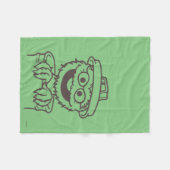 Sesamstraat | Oscar de Grouch Fleece Deken (Voorkant (Horizontaal))