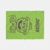 Sesamstraat | Oscar de Grouch | Jouw namen toevoeg Fleece Deken (Voorkant (Horizontaal))