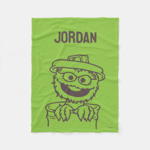 Sesamstraat Oscar de Grouch Jouw namen toevoeg Fleece Deken