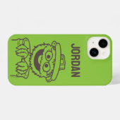 Sesamstraat | Oscar de Grouch | Jouw namen toevoeg iPhone Hoesje (Achterkant horizontaal)