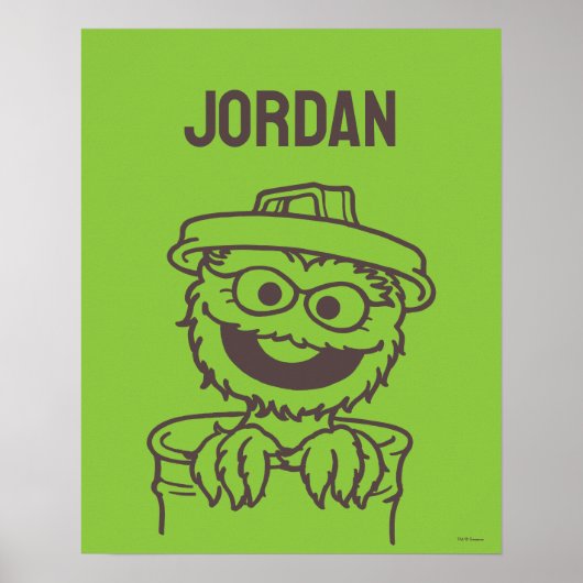 Sesamstraat | Oscar de Grouch | Jouw namen toevoeg Poster (Voorkant)