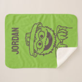 Sesamstraat | Oscar de Grouch | Jouw namen toevoeg Sherpa Deken (Voorkant (horizontaal))