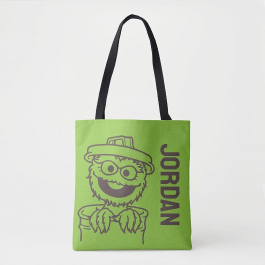 Sesamstraat | Oscar de Grouch | Jouw namen toevoeg Tote Bag (Voorkant)