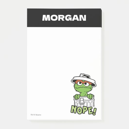 Sesamstraat | Oscar de Grouch | Naam toevoegen Post-it® Notes (Voorkant)