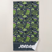 Sesamstraat | Oscar de Grouch | Naam toevoegen Strandlaken (Voorkant)