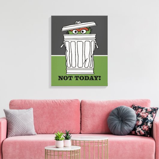 Sesamstraat | Oscar de Grouch Niet Vandaag! Canvas Afdruk (Insitu (Woonkamer))