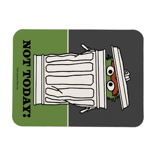 Sesamstraat | Oscar de Grouch Niet Vandaag! Magneet (Horizontaal)