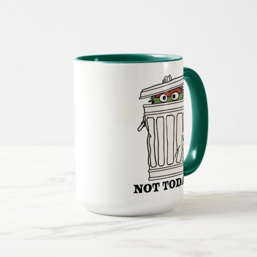 Sesamstraat | Oscar de Grouch Niet Vandaag! Mok (Voorkant rechts)