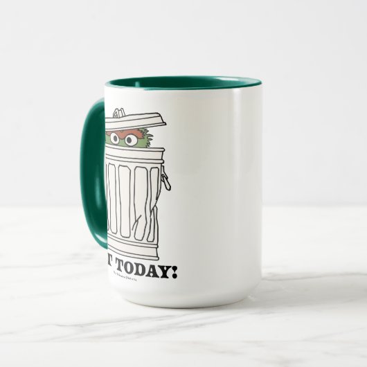 Sesamstraat | Oscar de Grouch Niet Vandaag! Mok (Voorkant links)