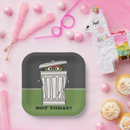 Sesamstraat | Oscar de Grouch Niet Vandaag! Papieren Bordje (Feest)