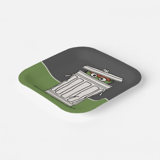 Sesamstraat | Oscar de Grouch Niet Vandaag! Papieren Bordje (Gebogen)