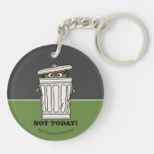 Sesamstraat | Oscar de Grouch Niet Vandaag! Sleutelhanger (Achterkant)