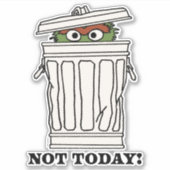 Sesamstraat | Oscar de Grouch Niet Vandaag! Sticker (Voorkant)