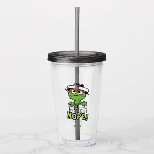 Sesamstraat | Oscar de Grouch Nope! Acryl Drinkbeker (Voorkant)