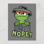 Sesamstraat | Oscar de Grouch Nope! Briefkaart (Voorkant)
