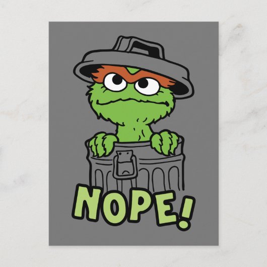Sesamstraat | Oscar de Grouch Nope! Briefkaart (Voorkant)