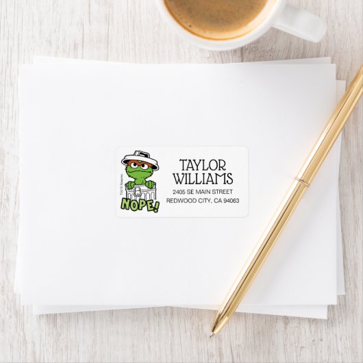 Sesamstraat | Oscar de Grouch Nope! Etiket (Insitu)