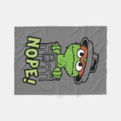 Sesamstraat | Oscar de Grouch Nope! Fleece Deken (Voorkant (Horizontaal))