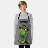 Sesamstraat | Oscar de Grouch Nope! | Naam toevoeg Schort (Gedragen)