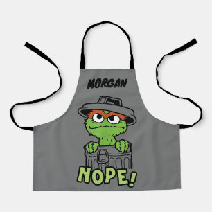 Sesamstraat Oscar de Grouch Nope! Naam toevoeg Schort