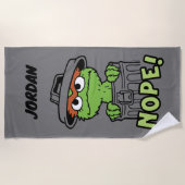 Sesamstraat | Oscar de Grouch Nope! | Naam toevoeg Strandlaken (Voorkant)