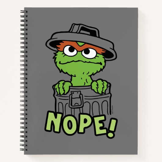 Sesamstraat | Oscar de Grouch Nope! Notitieboek (Voorkant)