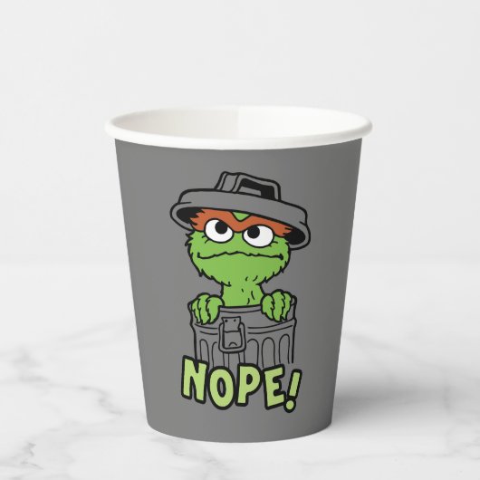 Sesamstraat | Oscar de Grouch Nope! Papieren Bekers (Links)