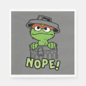 Sesamstraat | Oscar de Grouch Nope! Servet (Voorkant)