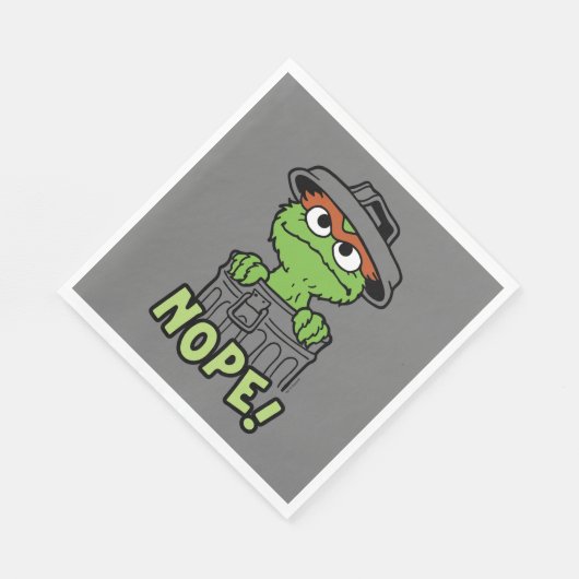 Sesamstraat | Oscar de Grouch Nope! Servet (Hoek)