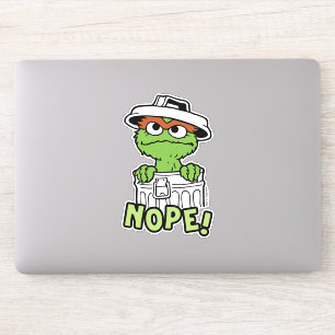 Sesamstraat   Oscar de Grouch Nope! Sticker