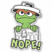 Sesamstraat | Oscar de Grouch Nope! Sticker (Voorkant)