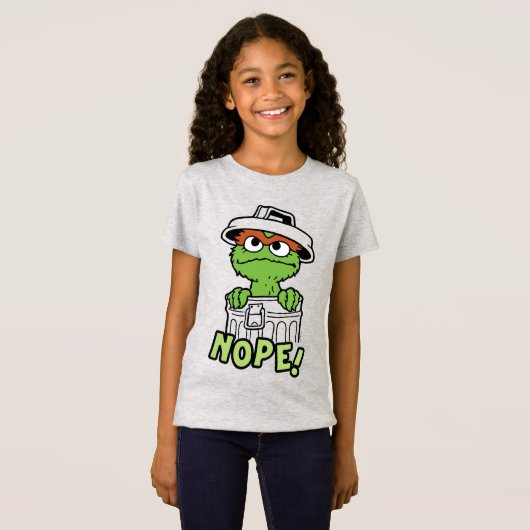 Sesamstraat | Oscar de Grouch Nope! T-shirt (Voorkant volledig)