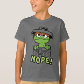 Sesamstraat | Oscar de Grouch Nope! T-shirt (Voorkant)