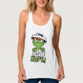 Sesamstraat | Oscar de Grouch Nope! Tanktop (Voorkant)