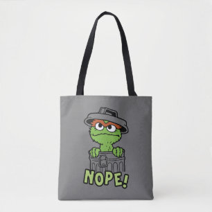 Sesamstraat Oscar de Grouch Nope! Tote Bag