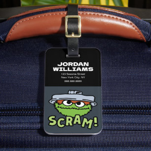 Sesamstraat Oscar de Grouch Scram! Bagagelabel
