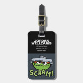 Sesamstraat | Oscar de Grouch Scram! Bagagelabel (Voorkant verticaal)