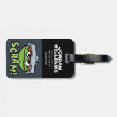 Sesamstraat | Oscar de Grouch Scram! Bagagelabel (Achterkant horizontaal)