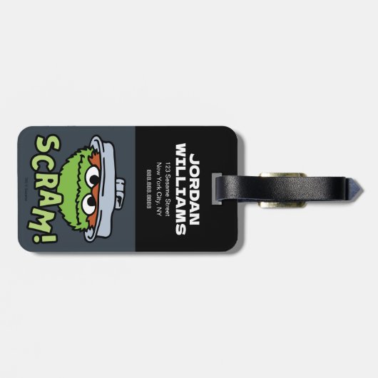Sesamstraat | Oscar de Grouch Scram! Bagagelabel (Achterkant horizontaal)