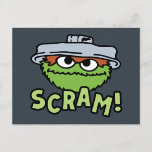 Sesamstraat Oscar de Grouch Scram! Briefkaart
